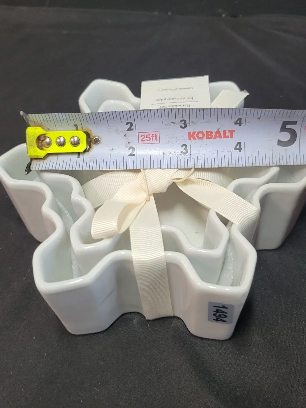 Pier 1 White Snowflake Nesting Ramekins - Set Of 2 NEW
